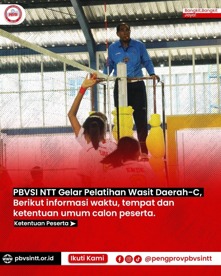 Ayo Ikut Pelatihan Wasit Bola Voli Indoor / Outdoor Daerah C – PBVSI NTT Tahun 2025